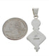 Southwest Sterling Silver Turquoise Inlay Slide Pendant TX28842